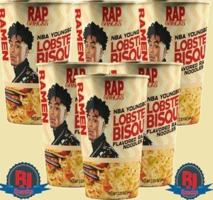 Rap`Snacks Ramen Noodles 2.25 oz (Curated by RJ Snacks Value Pack) (Pack of 3, NBA Youngboy Lobster Bisque)
