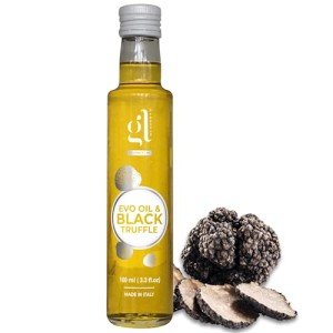 Black Truffle Oill with Truffle Slices, Premium Reserve, 100ml (3.4 Fl oz) by GL Truffle Gourmet Line, Umbria, Italy