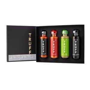 TRUFF Hot Sauce and Oil Bundle Pack - Original Hot Sauce, Habanero Hot Sauce, Jalapeño Lime Hot Sauce, Black Truffle Oil - 6 oz bottles, 4 count