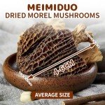 MEIMIDUO 1 Oz 28.35g Grade AAA Dried Morel Mushrooms (Morchella Conica) for Cooking, Ketone Friendly, Gluten-Free, Fat-Free, Sugar-Free, No additives, Healthy, Nutritious & Umami Morel Mushrooms