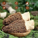 MEIMIDUO 1 Oz 28.35g Grade AAA Dried Morel Mushrooms (Morchella Conica) for Cooking, Ketone Friendly, Gluten-Free, Fat-Free, Sugar-Free, No additives, Healthy, Nutritious & Umami Morel Mushrooms