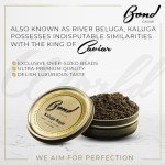Kaluga Caviar - Black Caviar Eggs for Blinis Pancakes - Fish Caviar Delicacy - Premium Beluga Caviar Food with Caviar Butter - 4.4 ounce (125g) Glass Jar