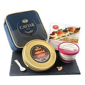 OLMA Siberian Osetra Aurora Caviar Gift Set - Includes 8.8 oz (250g) Caviar & Accompaniments - Rated Top Black Caviar in the World