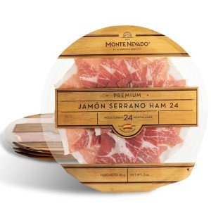 Authentic Spanish Jamon Serrano Sliced Ham - 14 Plates
