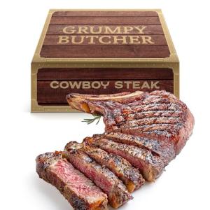Grumpy Butcher Monster Tomahawk Wagyu Steak, 48-60 ounces - Wagyu Beef Dry Aged Ribeye Steaks Masterpiece
