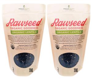 Organic Black Lentils 2 lbs - 2 Pack