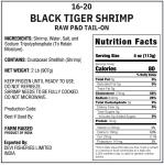 Extra Jumbo Raw Black Tiger Shrimp - 2.5 lbs