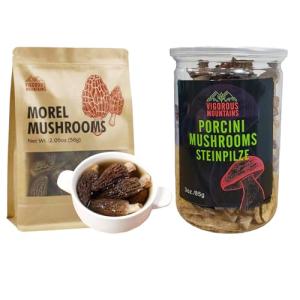 Dried Morel and Porcini Mushrooms Bundle