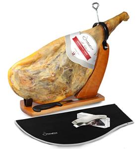 Serrano Ham from Spain with Stand, Knife, Tongs