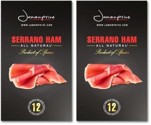 Spanish Serrano Ham Slices - All Natural 3oz