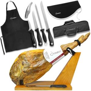 Spanish Serrano Ham with Carving Knife Set