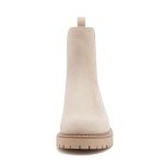 vodvob Women's Chelsea Boots Fashion Slip On Ankle Booties Casual Elastic Chunky Block Booties