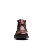 Clarks Men's Whiddon Mid Chukka Boot, Mahogany Leather, 10.5