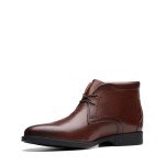 Clarks Men's Whiddon Mid Chukka Boot, Mahogany Leather, 10.5