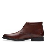 Clarks Men's Whiddon Mid Chukka Boot, Mahogany Leather, 10.5
