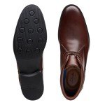 Clarks Men's Whiddon Mid Chukka Boot, Mahogany Leather, 10.5