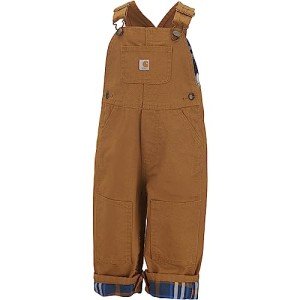 Carhartt Baby-Boys Washed Canvas Bib Overall, Carhartt Brown, 24 Months