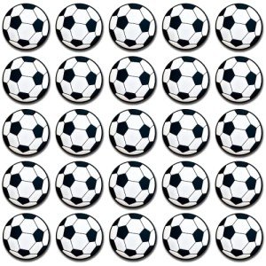 Tashrasia 25Pcs Soccer Shoe Charms for Clogs Sandals Bracelet Wristband Slippers Water Shoes, Sports Ball Shoe Decoration Charms