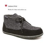 Minnetonka Men’s Torrey Suede Chukka Boots - Handcrafted with Berber Lining, Removable Contoured Footbed, MinnTREAD Rubber Sole with Rice Husk, and Suede Upper - Indoor and Outdoor Use,Black,10 M