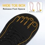 SKASO Mens Walking Shoes Comfortable Wide Toe Casual Barefoot Shoes Men Zero Drop Minimalist Shoes with Zipper for Jogging Rehabilitation Training Black Size 13 Men Wide