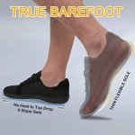 SKASO Mens Walking Shoes Comfortable Wide Toe Casual Barefoot Shoes Men Zero Drop Minimalist Shoes with Zipper for Jogging Rehabilitation Training Black Size 13 Men Wide