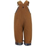 Carhartt Baby-Boys Washed Canvas Bib Overall, Carhartt Brown, 24 Months