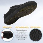 SKASO Mens Walking Shoes Comfortable Wide Toe Casual Barefoot Shoes Men Zero Drop Minimalist Shoes with Zipper for Jogging Rehabilitation Training Black Size 13 Men Wide