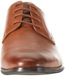 Amazon Essentials Men's Derby Shoe, Black Dark Caramel Faux Leather, 11.5