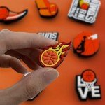 YLOKO Sports Shoe Charms, 9PCS Basketball Shoe Charm, Boys Shoe Decoration Accessories, PVC Shoe Charms for Clogs Sandals Kids Party Favor