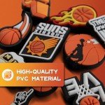 YLOKO Sports Shoe Charms, 9PCS Basketball Shoe Charm, Boys Shoe Decoration Accessories, PVC Shoe Charms for Clogs Sandals Kids Party Favor