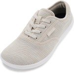 WHITIN Women's Knit Wide Barefoot Shoes Minimalsit Width Toe Box Sneakers Zero Drop Sole Minimus Size 9 9W Trail Running Walking Training Beige 40