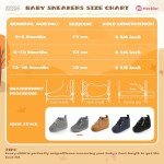 Meckior Toddler Baby Boys Girls High Tops Ankle Sneakers Soft Anti-Slip Sole PU Leather Moccasins Infant Newborn Prewalker First Walking Crib Shoes
