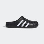 adidas Unisex Adilette Clogs Slide Sandal, Core Black/White/Core Black, 14 US Women/13 US Men