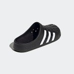 adidas Unisex Adilette Clogs Slide Sandal, Core Black/White/Core Black, 14 US Women/13 US Men