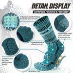 ANTSANG Merino Wool Hiking Socks for Men & Women Thermal Warm Winter Thick Cozy Athletic Crew Work Boot Gift Socks Stocking Stuffers 5 Pairs(Green/Grey/Black,M)