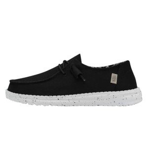 Hey Dude Women's Wendy Basic Wide Black Odyssey Size 8 | Women's Shoes | Women's Slip On Shoes | Comfortable & Light-Weight