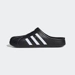 adidas Unisex Adilette Clogs Slide Sandal, Core Black/White/Core Black, 14 US Women/13 US Men