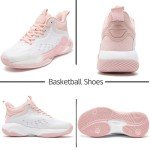 Beita Basketball Shoes for Women Fashion Sneakers Sport Shoes Anti Slip Breathable,Pink,5
