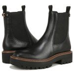 Sam Edelman womens Laguna Chelsea Boot, Black Leather, 6.5 US
