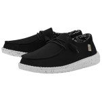 Hey Dude Women's Wendy Basic Wide Black Odyssey Size 8 | Women's Shoes | Women's Slip On Shoes | Comfortable & Light-Weight