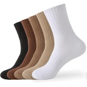 VoJoPi Wool Socks for Women Thermal and Warm Hiking Socks Winter Thick Cozy Cushion Boot Work Socks 5 Pairs