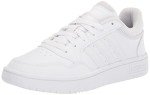 adidas Women's Hoops 3.0 Low Top Basketball Shoes, White/White/Dash Grey, 8