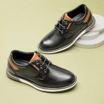 Bruno Marc Boy's Casual Dress Oxford Comfort Uniform Formal Fashion Sneaker Shoes,Size 6 Big Kid,Black,SBOX2404K