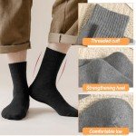 Josnown 5 Pairs Wool Socks Mens, Thick Warm Winter Thermal Hiking Socks, Soft Cozy Boot Socks