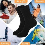 Josnown 5 Pairs Wool Socks Mens, Thick Warm Winter Thermal Hiking Socks, Soft Cozy Boot Socks