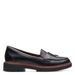 Clarks Women's Westlynn Bella Loafer, Black Leather, 9.5