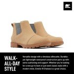 SOREL Women's Emelie lll Chelsea Waterproof Boot - Dusty Tan, Gum 10 - 8.5