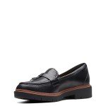 Clarks Women's Westlynn Bella Loafer, Black Leather, 9.5