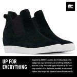 SOREL Women's Out N About Slip-On Wedge Boot - Black, White - 6.5