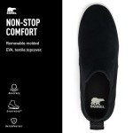 SOREL Women's Out N About Slip-On Wedge Boot - Black, White - 6.5